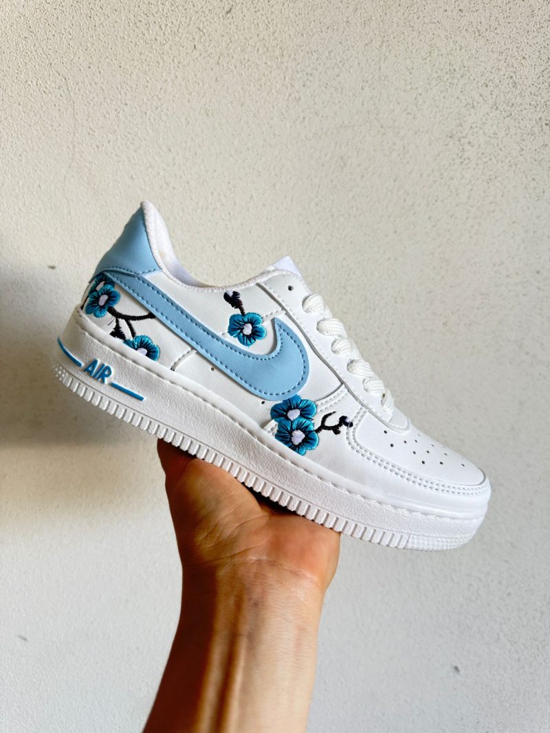 Nike Air Force Azul Flores Nike Air Force Azul Flores