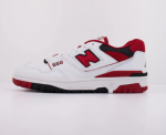 New Balance 550 blanco com vermelho