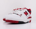 New Balance 550 blanco com vermelho